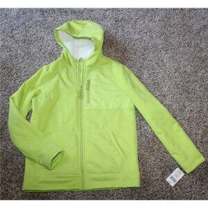 NWT Lands' End XL 14/16 Lime Green Sherpa Lined Jacket Medium Weight